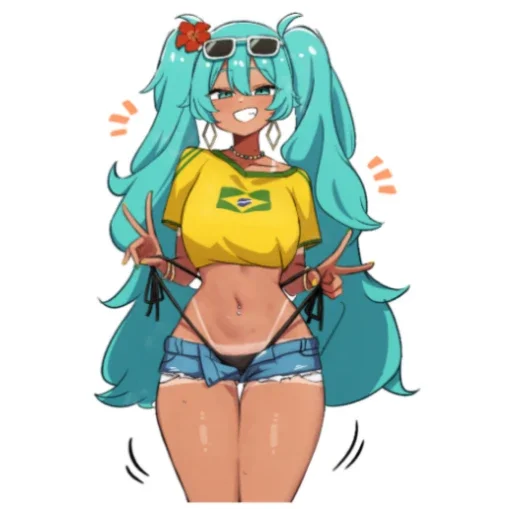 😁 Стикер «Brazilian Miku» для Telegram