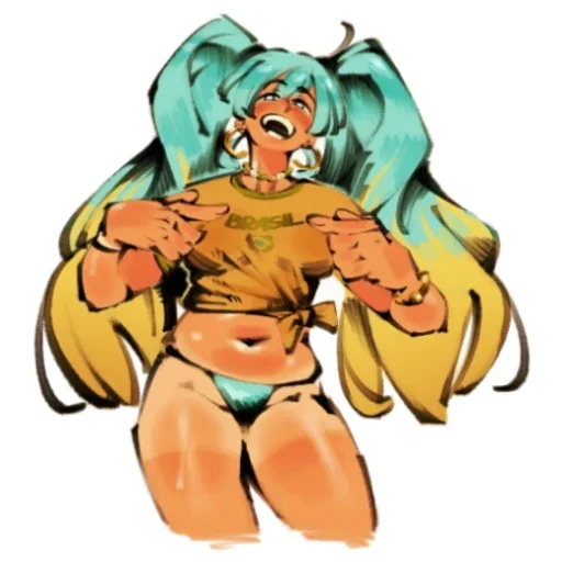 😎 Стикер «Brazilian Miku» для Telegram