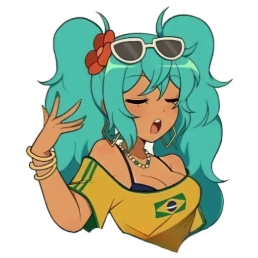 🙄 Стикер «Brazilian Miku» для Telegram