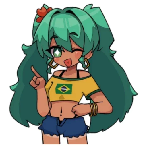 😉 Стикер «Brazilian Miku» для Telegram