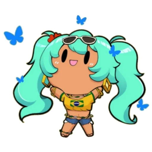 😃 Стикер «Brazilian Miku» для Telegram