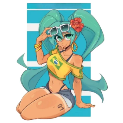 😀 Стикер «Brazilian Miku» для Telegram