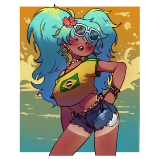 😲 Стикер «Brazilian Miku» для Telegram