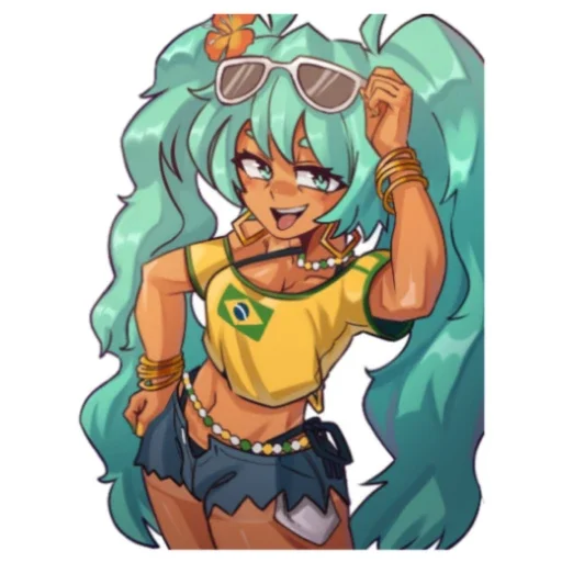😏 Стикер «Brazilian Miku» для Telegram