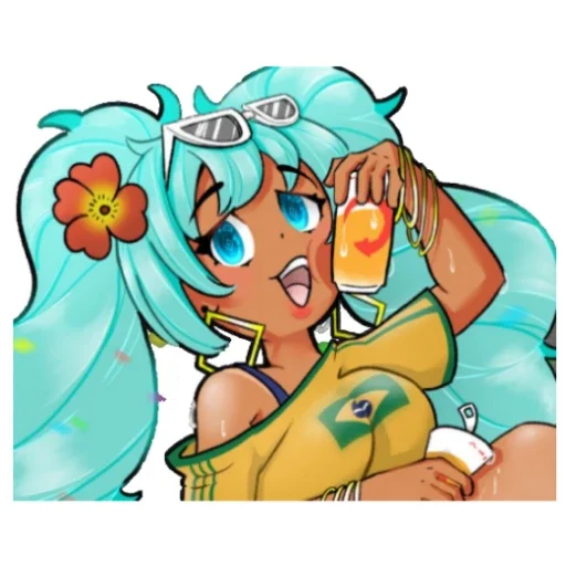 🙄 Стикер «Brazilian Miku» для Telegram