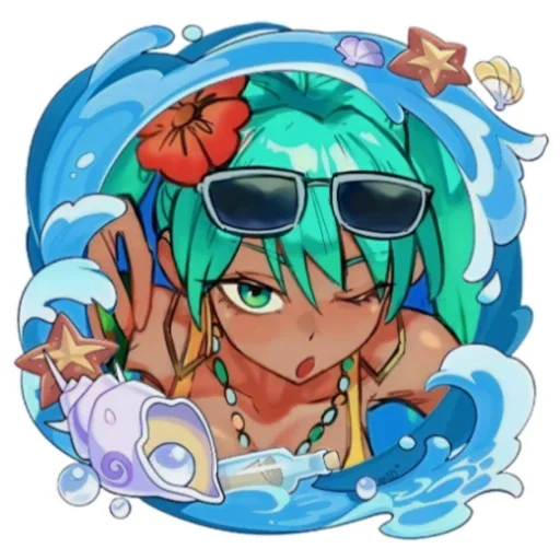 🌊 Стикер «Brazilian Miku» для Telegram