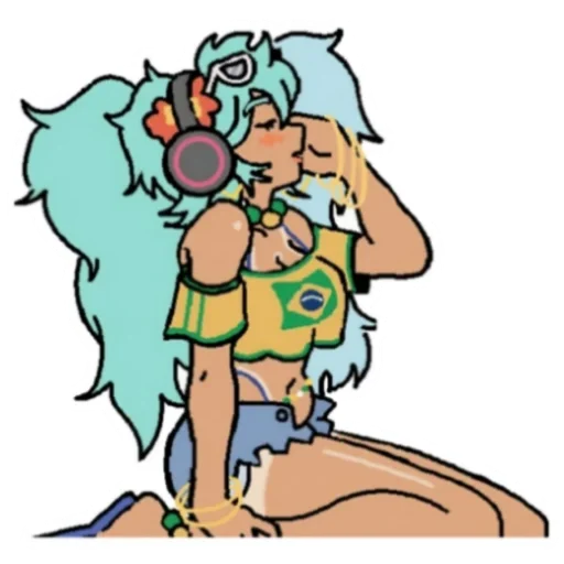 🎶 Стикер «Brazilian Miku» для Telegram