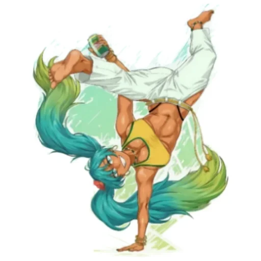 🙃 Стикер «Brazilian Miku» для Telegram