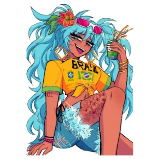 😈 Стикер «Brazilian Miku» для Telegram