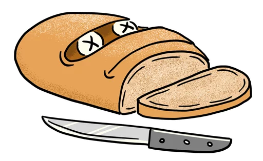😵 Стикер «Bread» для Telegram