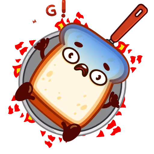 😨 Стикер «Bread Toast» для Telegram