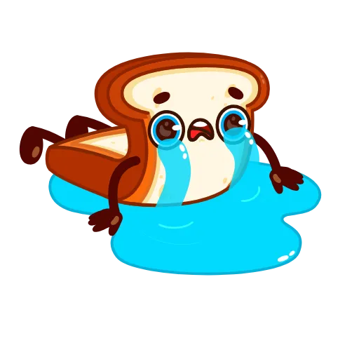 😭 Стикер «Bread Toast» для Telegram