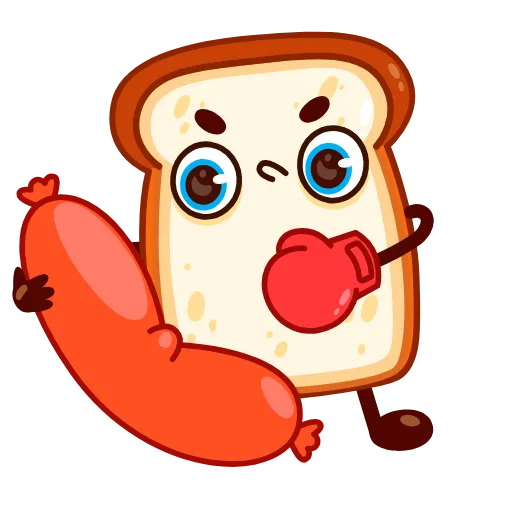 😡 Стикер «Bread Toast» для Telegram