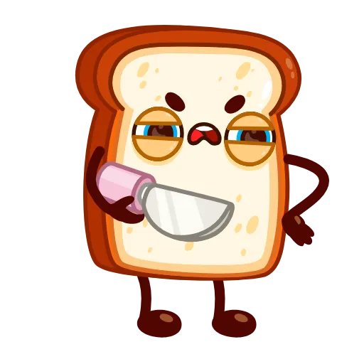 😠 Стикер «Bread Toast» для Telegram