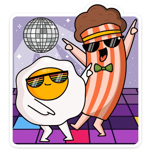 😎 Стикер «Завтрак» для Telegram