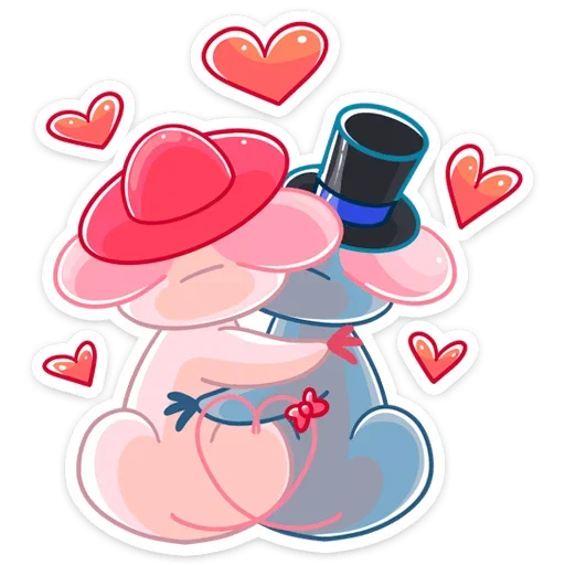 🤗 Стикер «Бри и Блю» для Telegram
