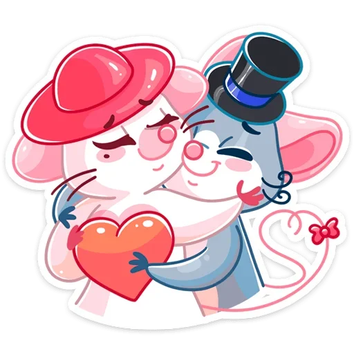 ❤️ Стикер «Бри и Блю» для Telegram