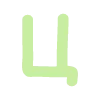 Стикер 23 pastel font