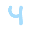 Стикер 53 pastel font