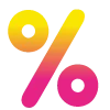 💛 Эмодзи «Яркие жёлто-розовые буквы и значки» для Telegram