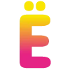 💛 Эмодзи «Яркие жёлто-розовые буквы и значки» для Telegram