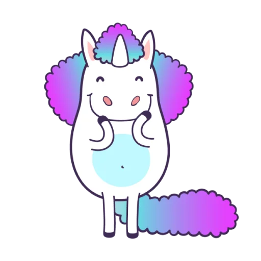 Стикерпак Bright Unicorns для Telegram