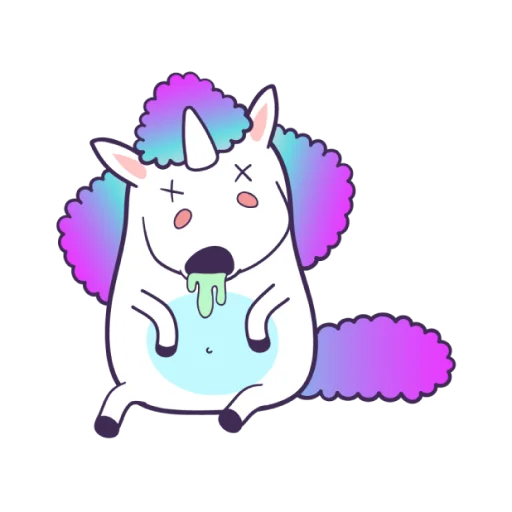 😵 Стикер «Bright Unicorns» для Telegram