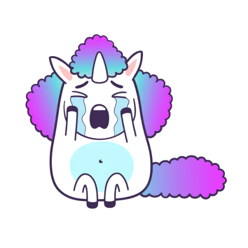 😢 Стикер «Bright Unicorns» для Telegram