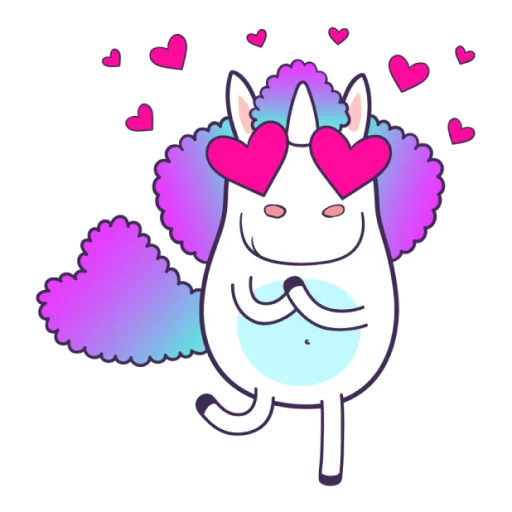 😍 Стикер «Bright Unicorns» для Telegram