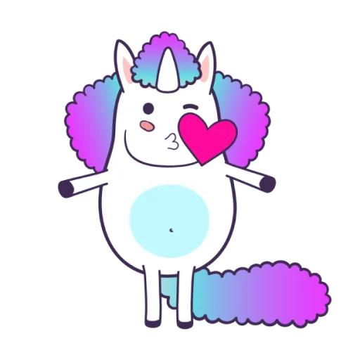 😘 Стикер «Bright Unicorns» для Telegram