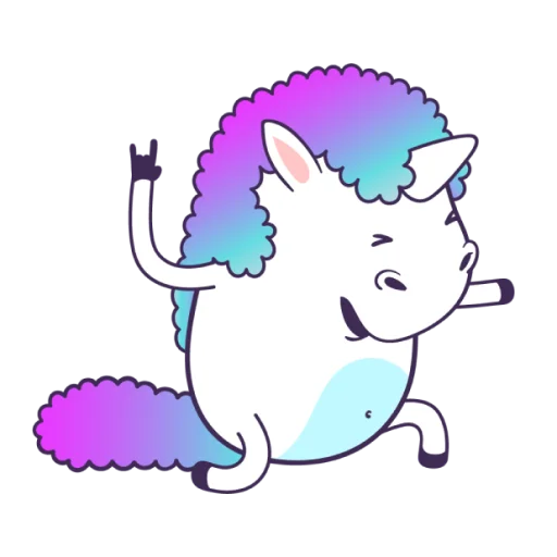 🤘 Стикер «Bright Unicorns» для Telegram