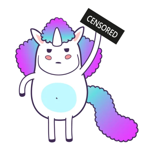 🖕 Стикер «Bright Unicorns» для Telegram