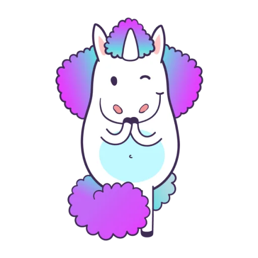 😉 Стикер «Bright Unicorns» для Telegram