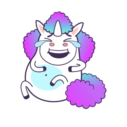 😂 Стикер «Bright Unicorns» для Telegram