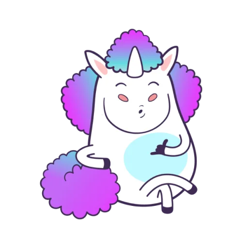 😌 Стикер «Bright Unicorns» для Telegram