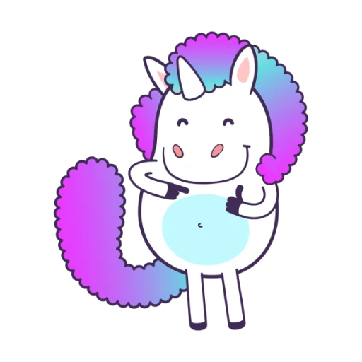 👍 Стикер «Bright Unicorns» для Telegram