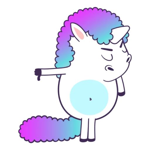 👎 Стикер «Bright Unicorns» для Telegram