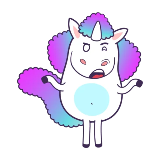🤨 Стикер «Bright Unicorns» для Telegram