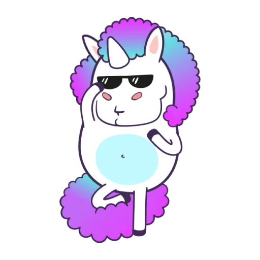 😎 Стикер «Bright Unicorns» для Telegram