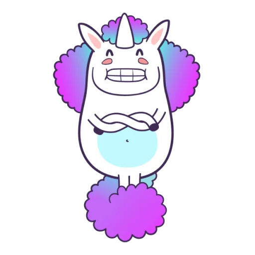😬 Стикер «Bright Unicorns» для Telegram