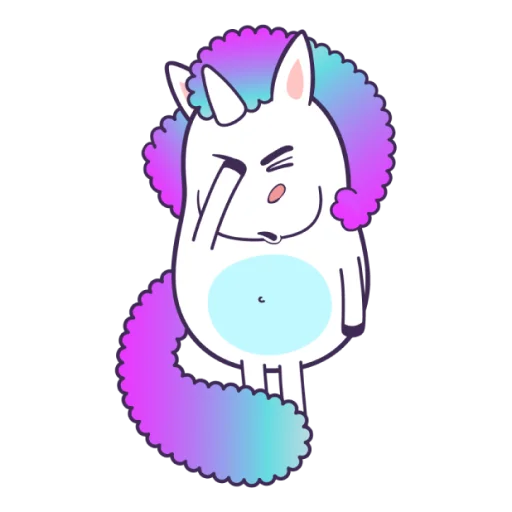🧐 Стикер «Bright Unicorns» для Telegram