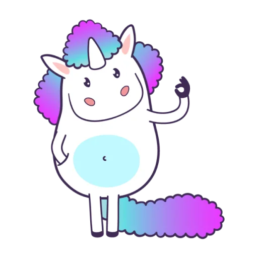 👌 Стикер «Bright Unicorns» для Telegram