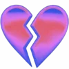 Стикер 3 💙 neon emoji