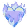 Стикер 16 💙 neon emoji