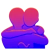 Стикер 30 💙 neon emoji