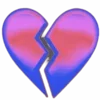 Стикер 4 💙 neon emoji