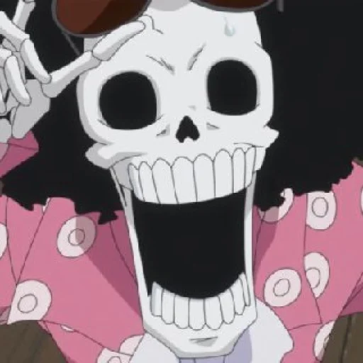 💀 Стикер «Brook / One piece» для Telegram