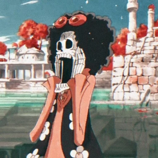 💀 Стикер «Brook / One piece» для Telegram