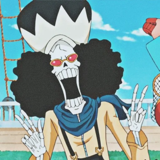 💀 Стикер «Brook / One piece» для Telegram