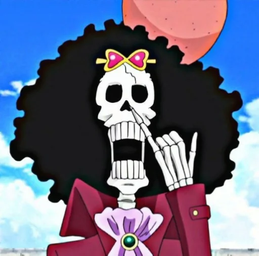 💀 Стикер «Brook / One piece» для Telegram